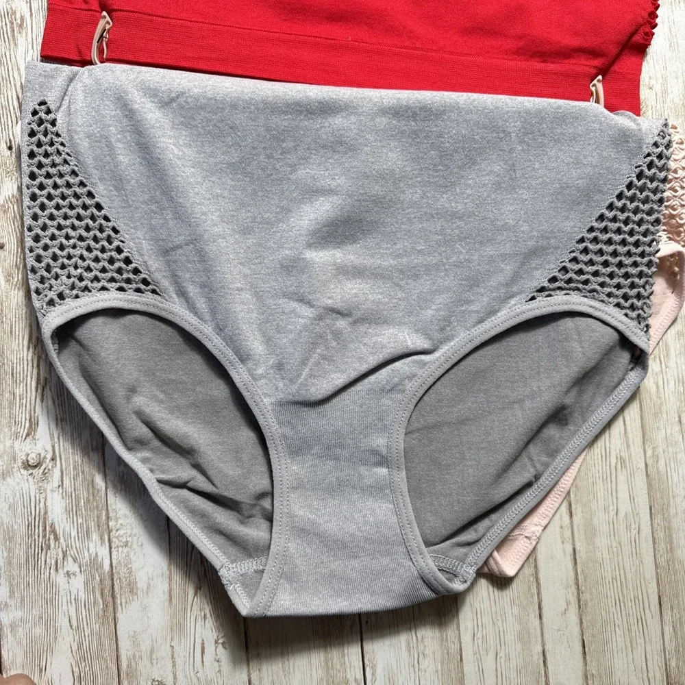 Icy Hot 4 Pack Seamless High Waisted Brief‎ Underwear Panties Women's Large